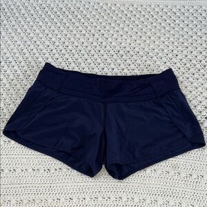 Lululemon Athletica Run Times Block-it Dark Blue Shorts EUC